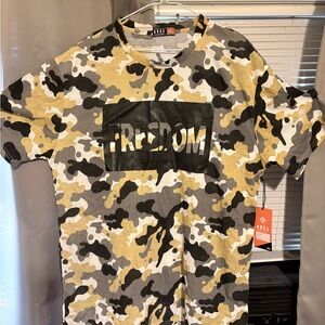 RUDE Men's Freedom Camouflage Tee - Black, Gray, Tan